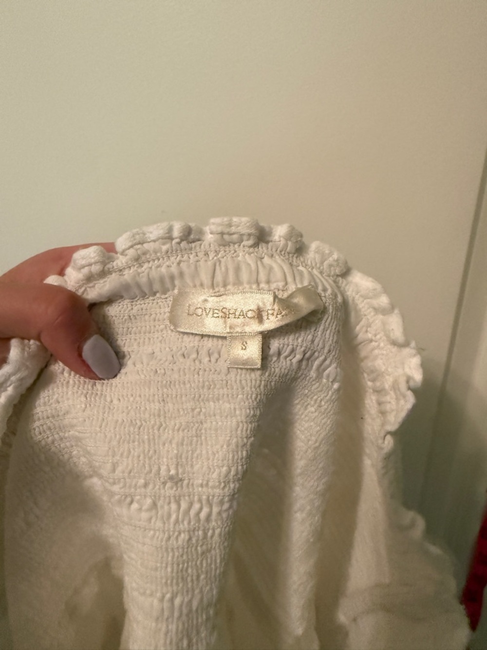 LoveShackFancy White Mini Skirt Size Small - Picture 5 of 5